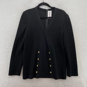 Vintage Castleberry Womens Top size XL? Double Breasted Shoulder Padded